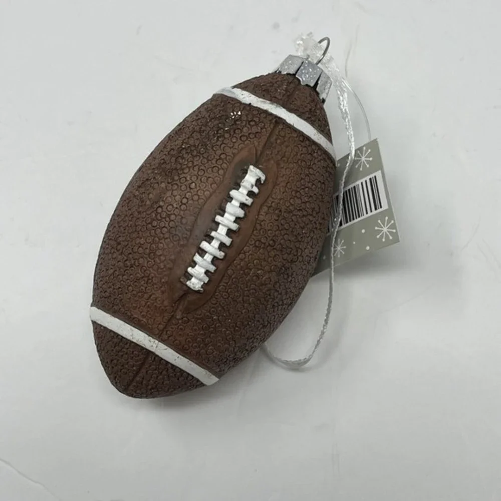 New Brown Football Sport CHRISTMAS Tree‎ ORNAMENT  3.5” Ball Boys Gift